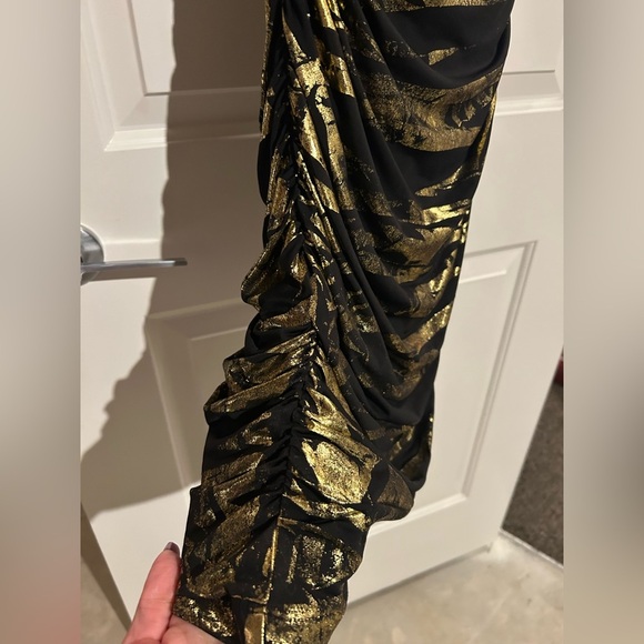 Y2K gold scrunch butt clubbing dress‎ size L - Picture 4 of 5